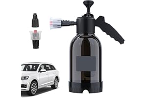 Obelunrp Car Foam Sprayer, 2L Car Wash Foam Sprayer, Corrosion-Resistant Pump Action Pressure Sprayer Bottles, Snow Foam Sprayer for Cleaning, Gardening, Car Washing (Black)