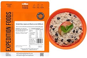 EXPEDITION FOODS EXPEDITIONFOODS.COM Rolled Oats, Apple and Blackcurrant | Freeze-Dried Camping & Hiking Food | High Energy Serving | 800kcal Meal
