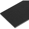sourcing map 1 Pcs Carbon Fiber Sheet 125x75x4mm Glossy Surface Pultruded Flat Carbon Fiber Board Plate Plain Weave Panel Sheet for Kites RC Airplane