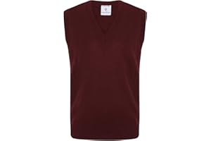 Dazzle Collection Unisex Boys Girls Knitted School Uniform V Neck Tank Top Sleeveless Cardigan Jumper Sweater