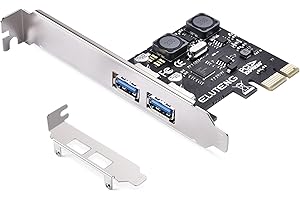 ELUTENG 2 Port USB 3.0(5Gbps) PCIE Card,PCI-e USB 3.0 Expansion Card SuperSpeed PCI Express 3.0 Host Controller Card Adapter Support PCI-E X1 X4 X8 X16 for Windows XP/7/8/8.1/10
