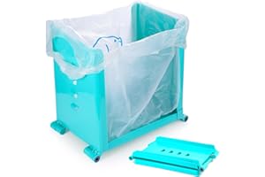 Auktransceler Przenośny, składany wielofunkcyjny uchwyt na worki na śmieci, regulowany uchwyt na worki na śmieci w kuchni, na zewnątrz, na kemping, do organizacji garażu, zielony