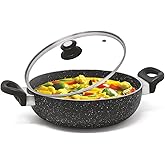 Signoraware Perfecto 6 Coating Non Stick Kadhai 28cm | Gas & Induction Compatible | Low-Oil Cooking | Ergonomically Designed | Ideal for Frying, Saute