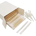 BLUE TOP Wood Bamboo Individually Cello Wrapped Toothpicks 2.5Inch Pack 1000 High-Class Appetizer Picks Sturdy Food Pick for Appetizers Cocktails Fruit Olive Picks.