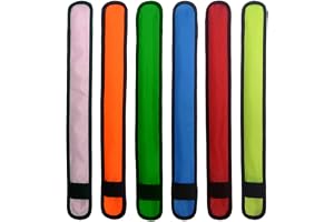 Slap Armband, 6PCS Led light Up Slap Armband, Nattsäkerhetsarmband, Armband Reflexremsor för Nattsäkerhet Cykling Promenad Ko