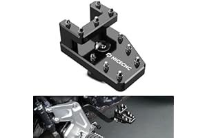 NICECNC Black DualControl Brake Pedal Compatible with Yamaha Tenere 700 /XTZ700 2019-2023，Aluminum Alloy