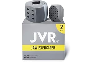 Jawline Exerciser Set di 2 JVR Mascella Allenatore Esercizi, Eliminatore Doppio Mento, Allenamento per viso, guancia e collo, per definire la forma del facciale, per uomini e donne