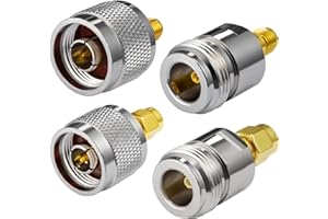 Vecys RP-SMA a Tipo NAdapter RP-SMA Wifi Antenna Adapter 4 kit per Wlan Outdoor Wifi Antenna RPSMA Wlan 4G Wifi Router Wirelesse Router Bluetooth (4 pezzi)