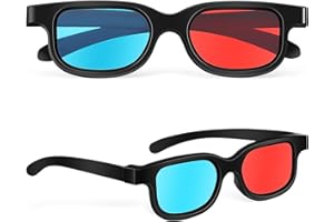 HAICN 2Pcs 3D Glasses Portable Red and Blue 3D Glasses View 3d Print Magazines Comic Books Anaglyph Photos for Home Cinema Theater TV Game