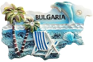 WEDARE MAGNET SOUVENIR Bułgaria mapa 3D magnes na lodówkę pamiątkowy prezent, ręcznie robiona dekoracja domu i kuchni Bulgaria kolekcja magnesów na lodówkę