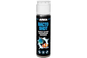 Batteri acquario 50 ml – ARKA Bacto-Shot – acqua chiara in 24 h – batteri filtranti e pulenti vivi – riduce nitriti e torbidità – con supporto naturale – per dolce, marino, gamberetti e coralli