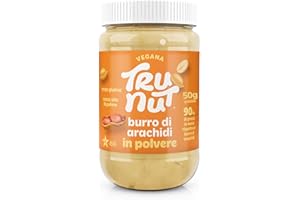 Tru-Nut Vegano Burro di arachidi in polvere, 454 g - Ideale per frullati e porridge - Ricco di proteine - 75% di calorie in meno - Senza glutine - Non OGM