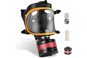 Andningsmask överlevnad kärnkraft och kemi med Rd40mm aktivt kolfilter, full mask gasmask dammfärgar, färger, snickeri, jordb