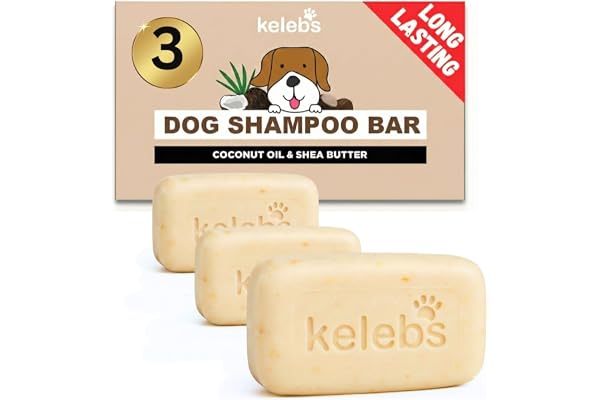 Kelebs Shampoing Chien Solide Naturel pour Anti Perte De Poil | Fortifie Le sous-Poil, pour Poil Long Et Court, À l'huile De Coco Et Beurre De Karité | Bio pour (Anti Perte De Poil)