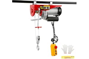Dyna-Living Electric Hoist Lift 400KG 881LBS Overhead Electric Hoist 220V Electric Winch for Garage, Warehouses, Factories Lifting with Line 4.92 Ft Remote Control Emergency Stop Switch