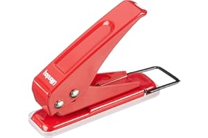 JPC 24823 Perforette 1 Trou Capacité Perforation 20 Feuilles Métallique