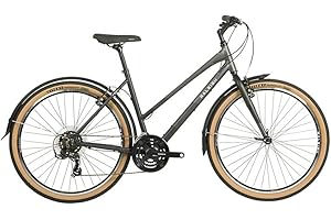 Raleigh - Strada Hybrid Bike with 650b/27.5" Wheels, 21 Speed Shimano Gears, Rim Brakes, Lightweight Alloy Frame, Comfort Saddle, Mudguards