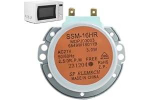 TRITMI Motore Sincrono per Forno a microonde CA 21V con Forno a Microonde LG Serie SSM-16HR 6549W1S011B, Motore per Piatto Rotante per Forno a Microonde 50/60Hz 3.0W 2.5/3 RPM