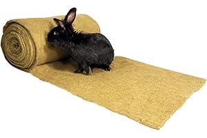WormBox Lecho para Suelo de Jaula (roedores/Conejos) 100% cáñamo en Rollos de 10 m x 54 cm, Alta Densidad/Alta Resistencia, 7-8 mm.