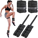 BAKAJI Set 2 Pesi per Caviglie e Polsi da 1,25 Kg Allenamento Palestra Aerobica Fitness Potenziamento Muscolare in Tessuto Ne