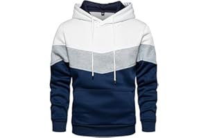 LBL LEADING THE BETTER LIFE LBL Sweat Homme à Capuche Couleur Vives Pull de Manches Longues Poche Kangourou pour Hiver et Automne