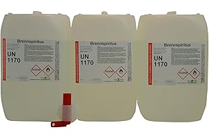 ‎DC DRUCKCHEMIE GMBH DC DruckChemie GmbH Brennspiritus 3x10L, 99% + Auslaufhahn - Alleskönner für Haushalt, Freizeit & Handwerk - Reinigungs Spiritus, Kaminbrennstoff