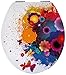 Produktbild Sanwood 6098737 Glossy Art Wc-Toilettensitz Fleur mit hochglänzender Oberfläche, motiv, Holz, 44,5 x 37,8 x 5,7 cm