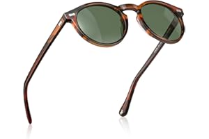 Carfia Retro Gafas de sol Hombre Polarizadas UV400 Protección para Conducir Pesca al Aire Libre Marco de Acetato…