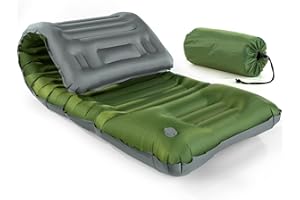 AKSOUL Matelas Pneumatique De Camping Auto-Gonflant: Grand Matelas Gonflable Extérieur Ultra-Léger Épais, Auto-Gonflable Matelas D'Isolation Thermique Pliable pour Tente Trekking Plage