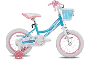 JOYSTAR Vélo Enfant 12/14/16/18/20 Pouces pour Filles 2-11 Ans, vélo Fille 12/14/16/18/20 Pouces avec stabilisateur et Panier