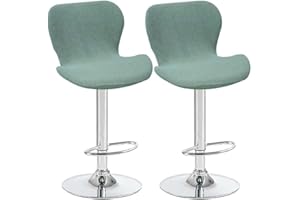 AQIGR Housses de tabourets pivotants de Bar/Cuisine incurvés, 2/4/6PCS Housses de Chaise de Salle à Manger à Dossier Bas, pour Chaise de Salle à Manger Courte, Chaise de tabourets de Bar