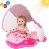 Oziral Flotador para beb&eacute; con protecci&oacute;n Solar UPF50+ y Campana.flotadores para Bebes, Piscina para ni&ntilde;os. Anillo de nataci&oacute;n