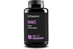 NAC N-Acetilcisteina 600 mg - 180 Capsule Vegane | Scorta per 6 Mesi | Alta Purezza e Biodisponibilità | Senza Additivi | Vegano | Zenement