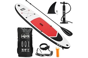 HIKS SUP Inflatable Stand Up Paddle Board Set Inc Paddle, Pump, Backpack & Leash Suitable all Abilities Ideal Beginners Paddle-board Kit…
