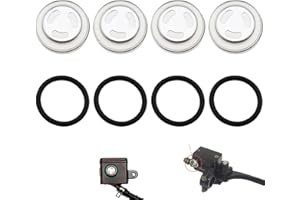 Raheem 4 Stück 18 mm Schauglas Dichtung für Motorrad mit 4 Dichtungsring Hauptbremszylinder Reservoir Sichtspiegel für Bremspumpe Bremse Master Zylinder Reservoir für Motorrad, Roller, ATV, Dirt Bike