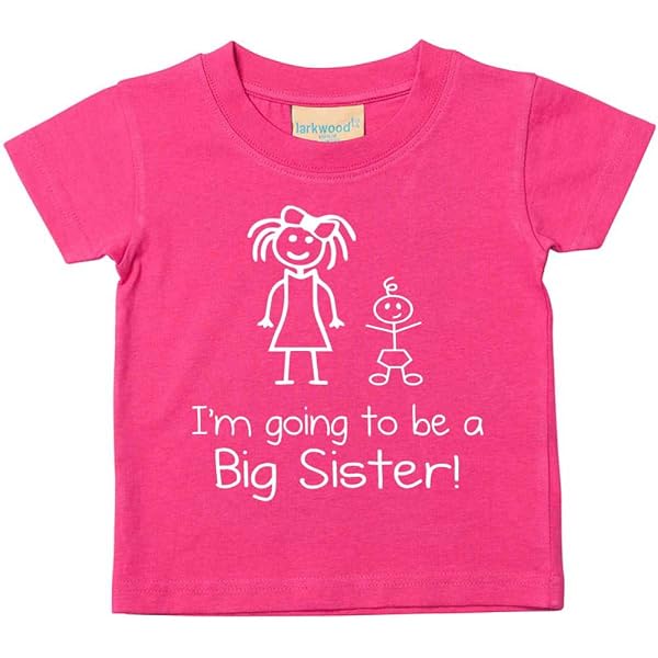 T-shirt Bébé 'I'm The Grand Sister' - Blanc, Taille 3-4 Ans - Cadeau Nouveau Bébé, 100% Coton, Lavable Machine - 2