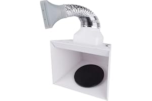 Fengda Portable Airbrush Hobby Spray Booth Spray Box BD-515 con Luces LED y Plataforma giratoria para rociar Modelos, Manualidades, decoración de Pasteles, Maquillaje, uñas, Manualidades, etc