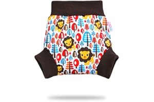 Petit Lulu Pull Up Cloth Nappy Wrap | Size L | Washable Diaper Wrap | Reusable Cloth Nappies | Made in Europe (King of The Jungle)
