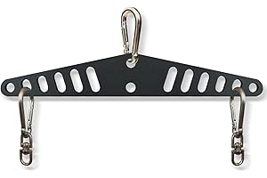 KORIKAHM Multi-Grip LAT Pull Down Bar for Home Gym Fitness, Spreader Plate LAT Pulldown Attachments for Pulley System Cable Machine, Double to Single Cable Attachment Exercise Handle