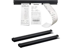 Prmape 2 PCS Porta Comande Ristorante Nero 30cm, Barra Ordinazioni in Alluminio, Portacomande Barra Porta Comande Ordinazioni, Tab Grabber Order Holder per Cucina Hotel Ufficio Ordini