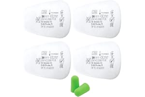 3M Filtre Anti poussière 5911 P1 R Filtres Particule pour Serie 6000 7000-4 pièces / 2 Paires - et Bouchons d'oreilles SmartProduct