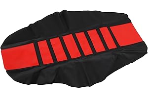 Motoforti Motorcycle Pit Dirt Bike Seat Cover Anti Slip Seat Cushion Red Black Long-lasting
