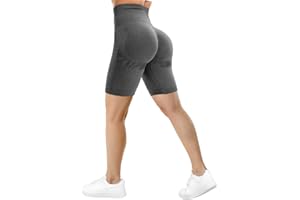 TAYOEA Short Cyclisme Sport pour Femme Collants Course Leggings Taille Haute Gym Fitness Yoga Collants Shorts Push Up Booty Butt Scrunch Opaque sans Couture