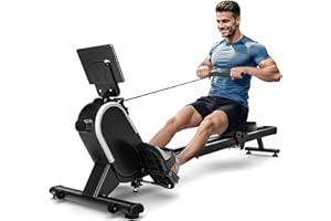 Rowing Machine（2025）, CHAOKE Magnetic Rowing Machines for Home 350 LBs Weight Capacity, 16 Levels Resistance Row Machine with Dual Slide Rail Space-Saving Vertical Storage, Easy Assembly