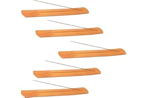 JIEDDEY Porta Incenso,5 PCS Bruciatore per Bastoncini di Incenso in Legno Porta Bastoncini di Incenso Brucia Incenso per Meditazione Yoga Relax Cleanse Space 9,06 Pollici Lunghezza