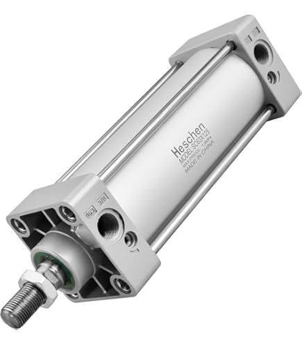 Heschen Pneumatische standaard luchtdrukcilinder, SC 63-200, PT3/8- aansluiting, 63 mm boring, 200 mm slag, dubbel werkend