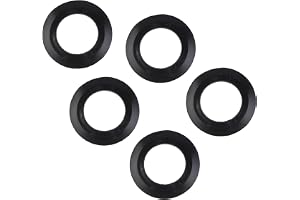 Springwillfly 5 Pack Rubber Seal Washer Gasket For Kitchen Sink Basket Strainer, Flexible Black Replacement Seals For 78Mm 79
