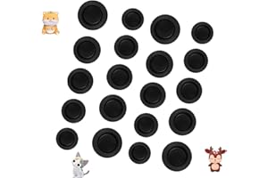 HETING-YQ 20 Stück Sparschwein Stopper Rund Gummi Sparschwein Stecker Schwarz Spardose Verschlussstopfen Gummi-Sparschwein Stopfen für Spardosen
