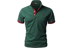 GNRSPTY Mens Short Sleeve Polo Shirts Classic Giraffe Embroidery Golf Tennis T-Shirt