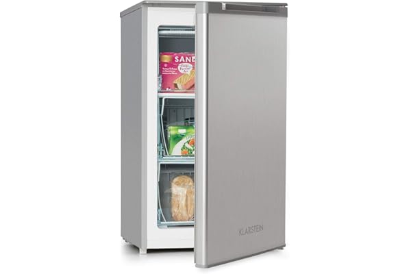 Klarstein Mini Congelateur Armoire, Petit Congélateur pour Maison, Mini congélateur 69L, Congelateur Petite Taille avec Etagère, Econome en Energie, Espace Glaçons, Froid Ventilé, No Frost, Grattoir